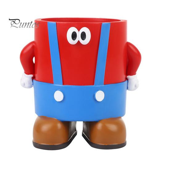 

Детский держатель для ручек с мультяшным дизайном, уникальный настольный органайзер, кисти для макияжа, цветы, держатель для зубных щеток, настольный аксессуар красный