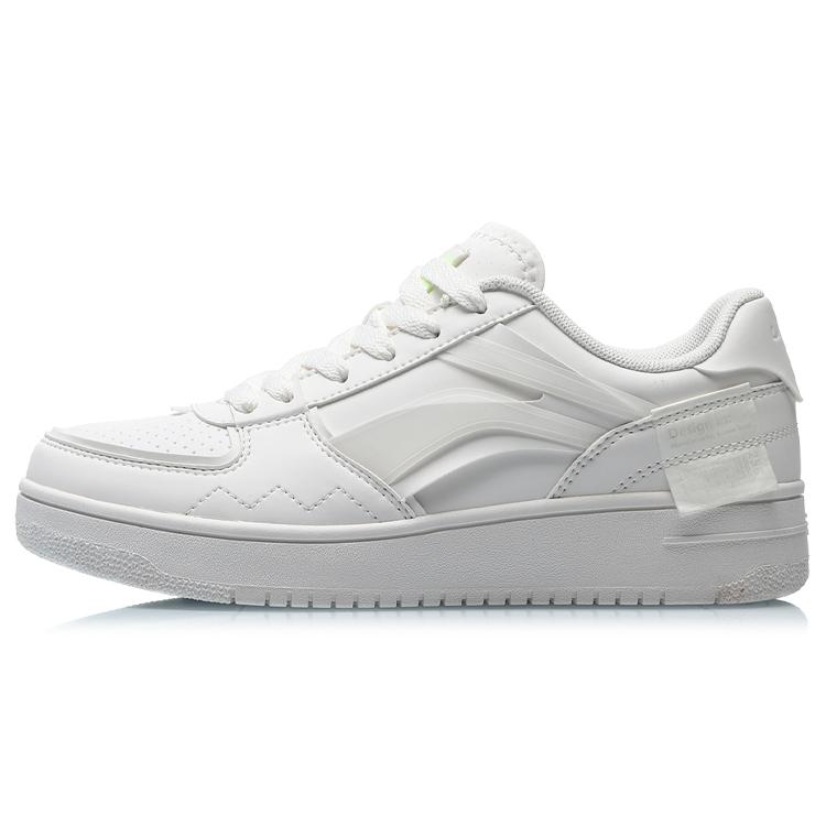Li Ning Slip Resistant Abrasion Resistant Low top Skateboard Shoes Women's White AGCQ378-5
