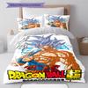 Son Goku Muster Bettwäsche, Steppbett Set Bettbezug Kissenbezug Zuhause Geburtstagsgeschenk (1 Bettbezug + 2 Kissenbezüge, ohne Füllung)