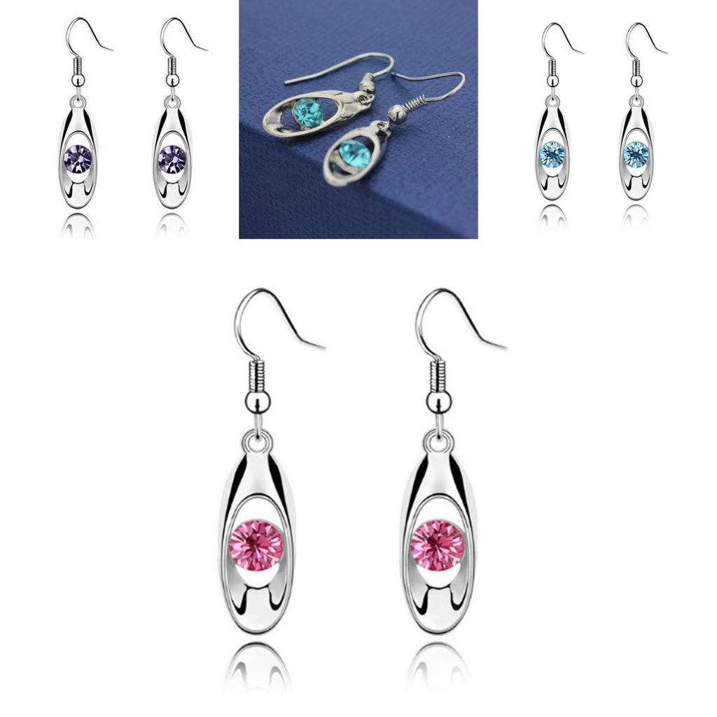 Creative Water Drop Earrings Eardrop With Rhinestones For Women Gift
