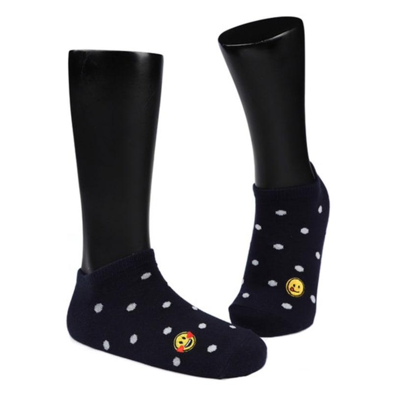 SNOOZY Smile Embroidered Ankle Socks