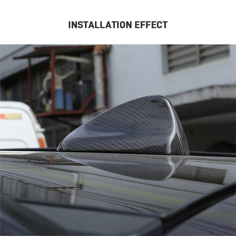 For 2017-2025 Alfa Romeo Giulia Stelvio Tonale Real Carbon Fiber Shark Fin Antenna Cover Exterior Decor Accessories