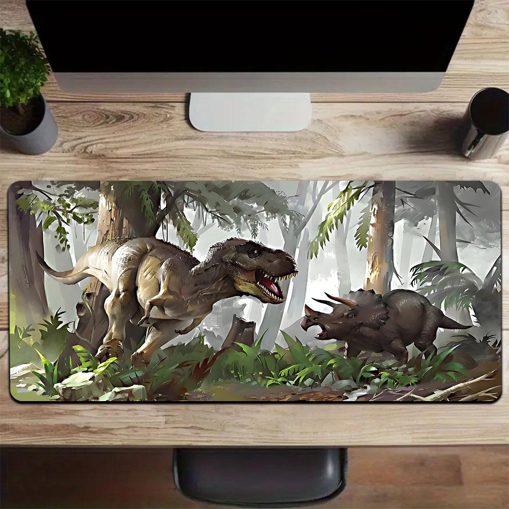PC Dinosaurier Großes Mauspadd Computerunterlage Schreibtischunterlage Tastaturmatte Büro Gaming Tischmatte