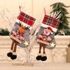 Cross-Border Plaid Christmas Stocking & Candy Bag Ornament for Kids
