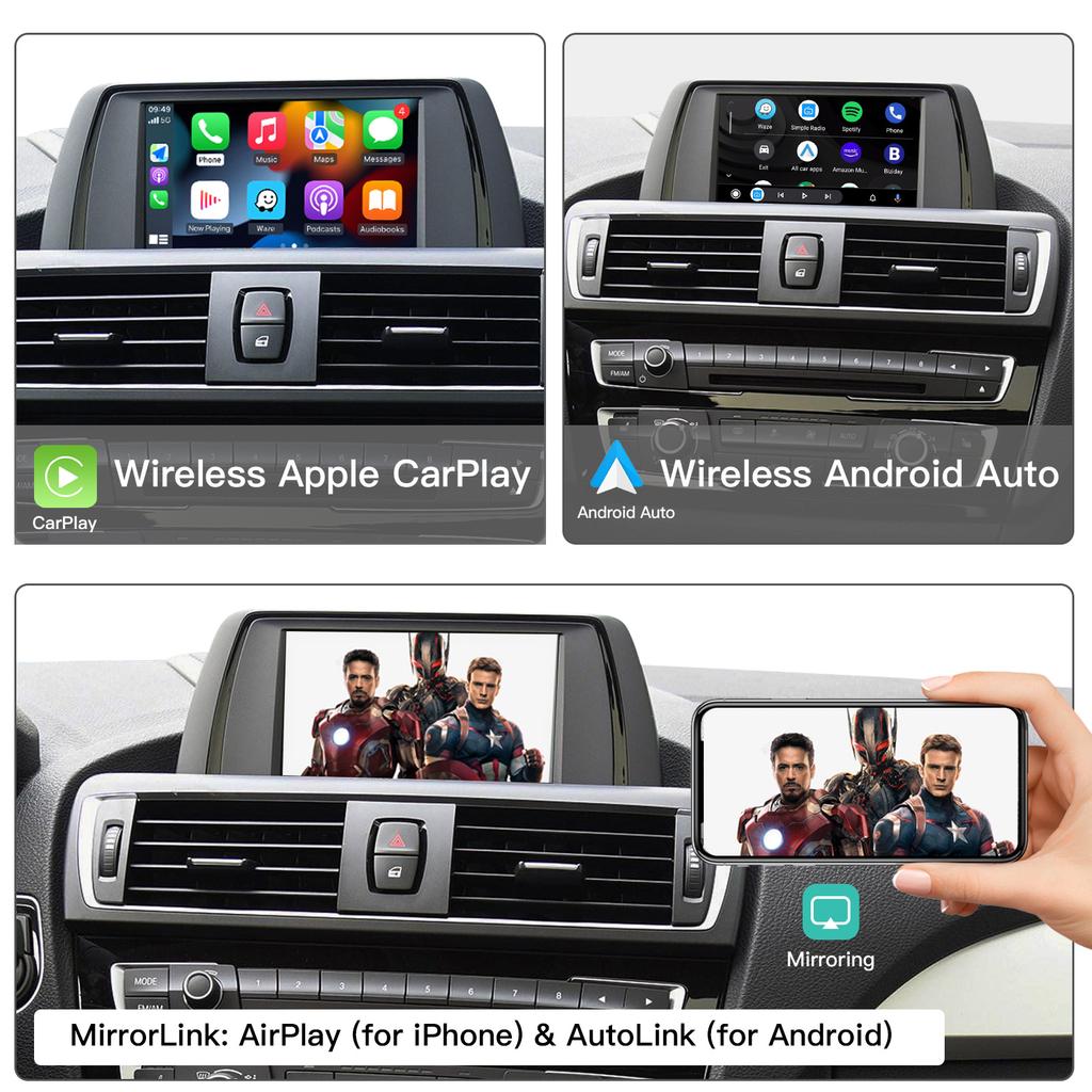 Wireless CarPlay Android AUTO for BMW NBT CIC System 1 2 3 4 5 6 7 Series X1 X3 X4 X5 X6 MINI E60 E84 E70 F26 F25 F10 F11F20 F21