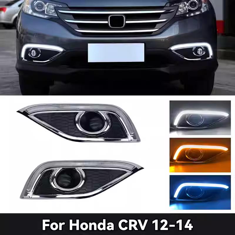 Honda CR-V 2012-2014 Светодиодные ДХО для ретрофита с эффектом бегущего огня