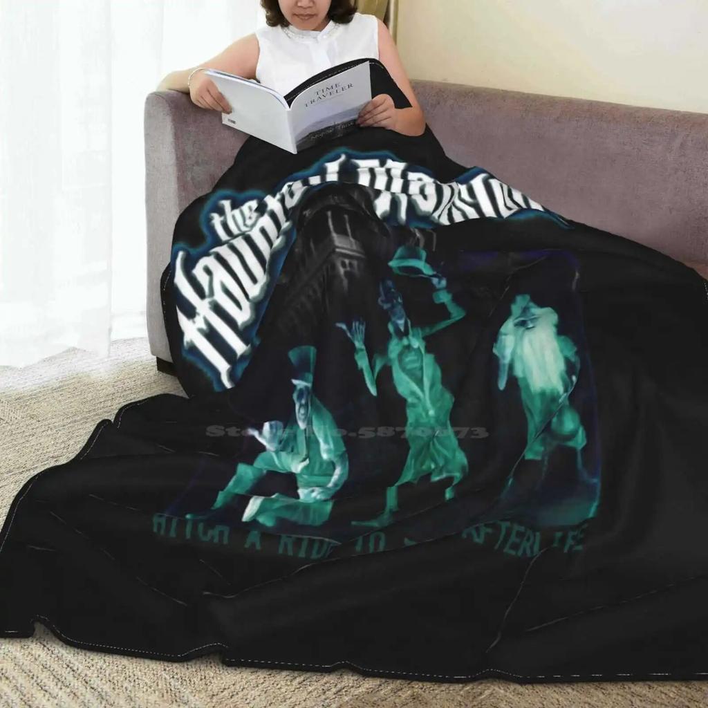 Vintage Retro The Haunted Mansion Cool Graphic Gifts Blanket Soft Warm Travel Portable Blanket Vintage Retro The Haunted Cool