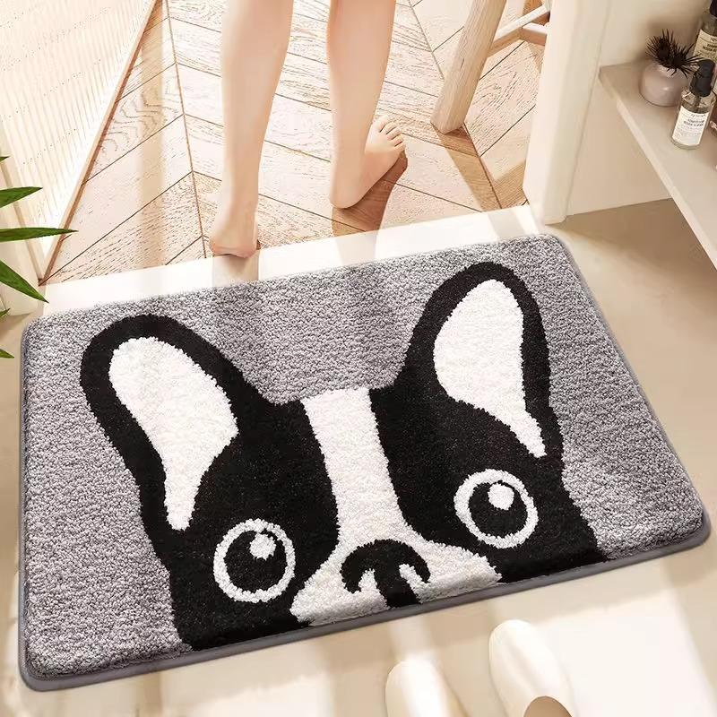 Floor Mat Bathroom Absorbent Toilet Door Step on Foot Mat Non-slip Mat Carpet Door Mat Foot Mat Bedroom Living Room Household