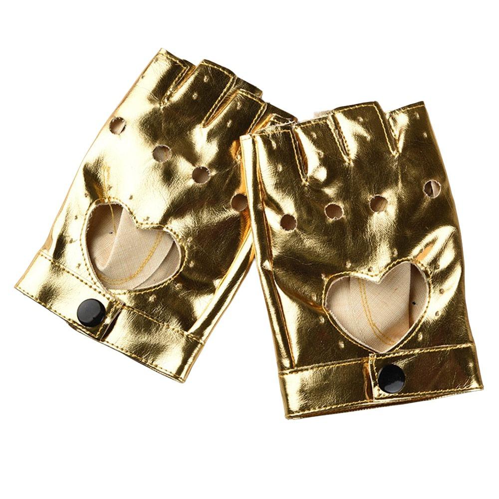New Fashion PU Leather Fingerless Dance Glove Gothic lolita Jazz Style Cosplay Mittens Cosplay Party Gloves