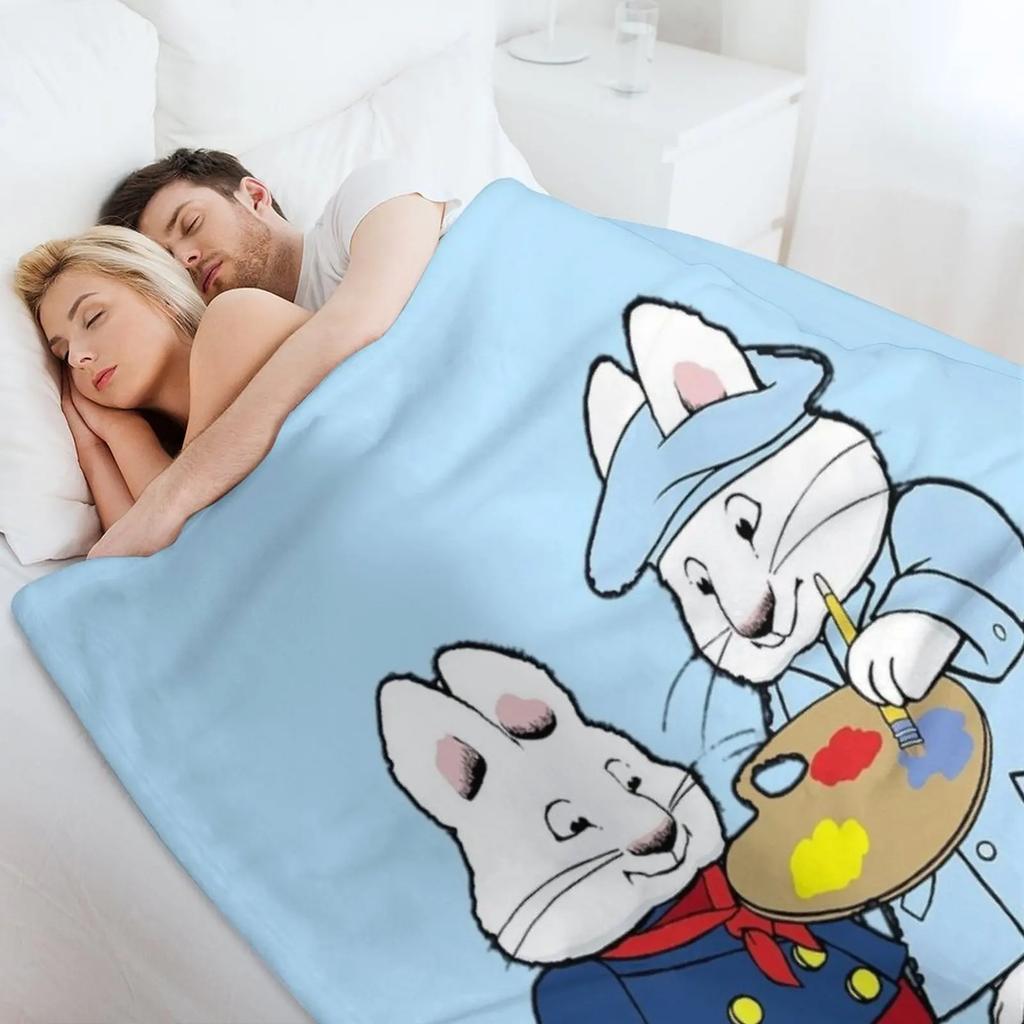 Max and ruby bunny artists Throw Blanket Soft Sherpa Fleece Warm Blanket for Winter