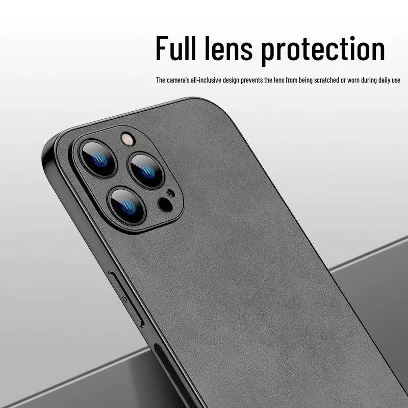 POZZO Luxury Sheepskin Texture Full-Wrap Case for iPhone 13 Pro Max