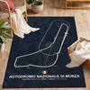Monza Race Track Autodrome Themed Antislip Durable Polyester Home Decorative Large Size Logo Design Durable Floor Mat For Living Room Restaurant