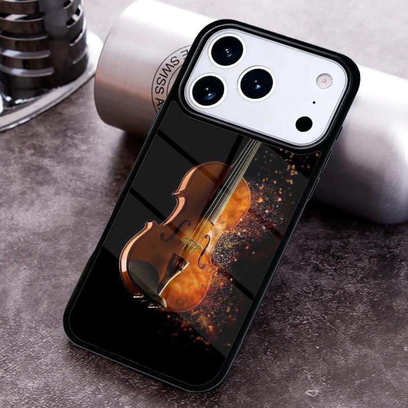 Musical Cello Violin Phone Case for iPhone 17 16 15 Pro Max Air 14 13 12 11 Plus Shockproof Capa Cover