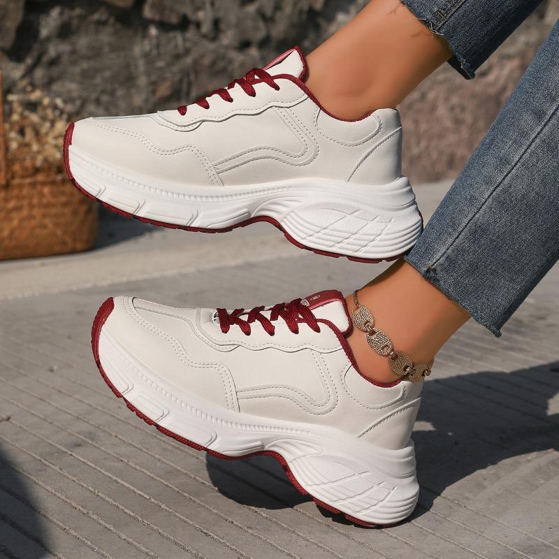 Fashion Hot Selling Comfortable and Elegant Thick Shoes Women's Casual Sports Running Waterproof Spring Autumn New Style Mesh Lined