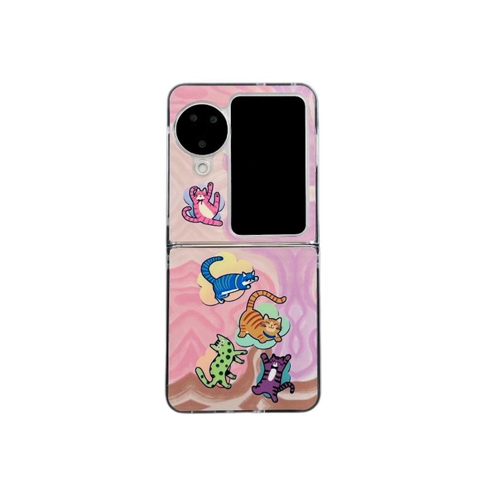 

Чехол Graffiti Cat для Samsung Z Flip6 : Подходит для Z Fold 3/4/5 и Oppo N3 Flip Oppo N3 Flip