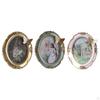Oval Vintage Photo Frame Card Holder Desktop Resin Picture Hanging or Tabletop Display for Living