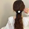 The Xiangxiang-style Pearl Flower Lace Ribbon Hair Tie with A Low Ponytail Exudes A Light Luxury and High-end Charm