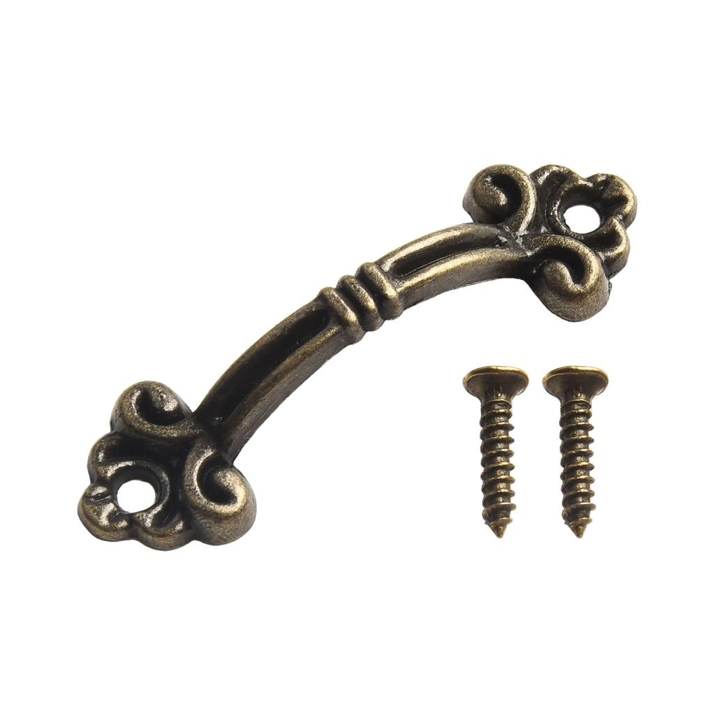 10pcs Cupboard Handle Zinc Alloy Cabinet Door Knob Pulls Bar Handle For Vintage Wooden Boxes Jewelry Boxes Handles Hardware