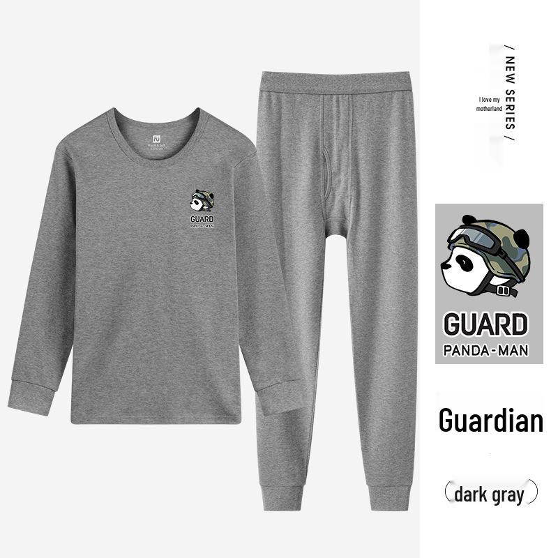 Men's Cotton Thermal Underwear Set for Autumn & Winter – Youth Round Neck Antibacterial