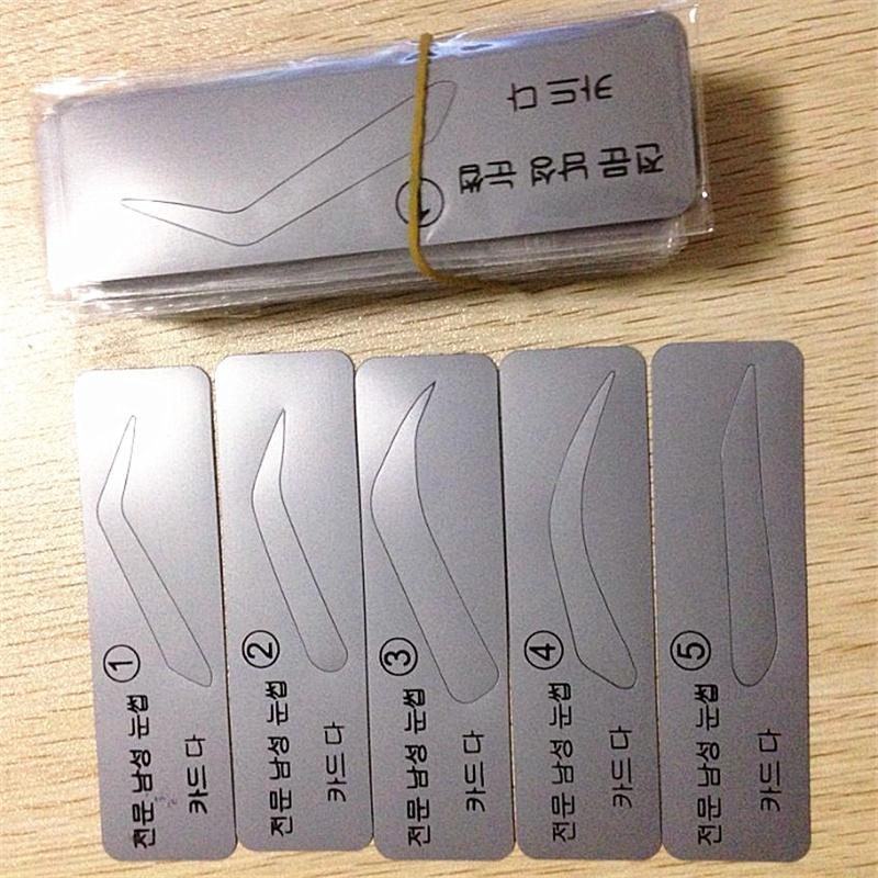 5pcs Eyebrow Template Stencils Brow Grooming Card Trimming Shaping Beauty Tool DIY Eyebrows Makeup