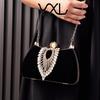 Luxury Design Female Evening Bag Retro Formal Occasion Diamond Velvet Handbag Wedding Party Mother's Purple Red Clutch Bags