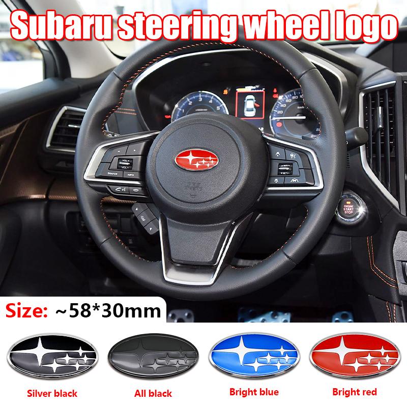 For Subaru WRX Forester XV Outback Impreza STI Legacy Tribeca 5.8cm Subaru Car Steering Wheel Logo Badge Sticker Emblem Decals rgw1