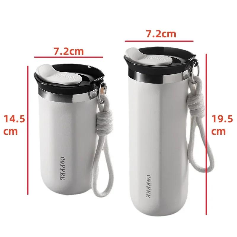 Thermal Mug Insulated Water Cup Business Office 304 Stainless Steel Portable Cold Coffee Cup Gift Cup Leakproof Travle Drinkware