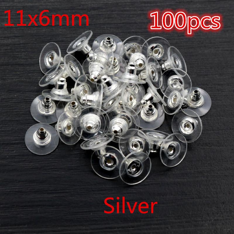 Multi-colors Metal and Plastic Earring Back Plug Cap Nail Accessories Anti-allergic Anti-inflammatory DIY Jewelry Accessories