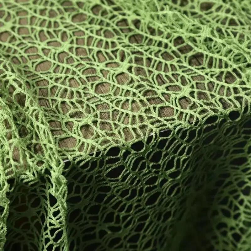 1 metro Garza a Rete Vuota Texture Irregolare a Spirale Tessuto per Cucito Fai da Te Vestito Gonna Vestiti Materiale per Stilisti