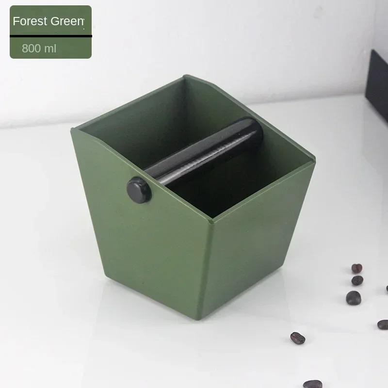 Dump Bin Bucket Anti Slip Espresso Coffee Grounds Container Coffee Knock Box Powder Beveled Coffee Grind Bin Waste Bar