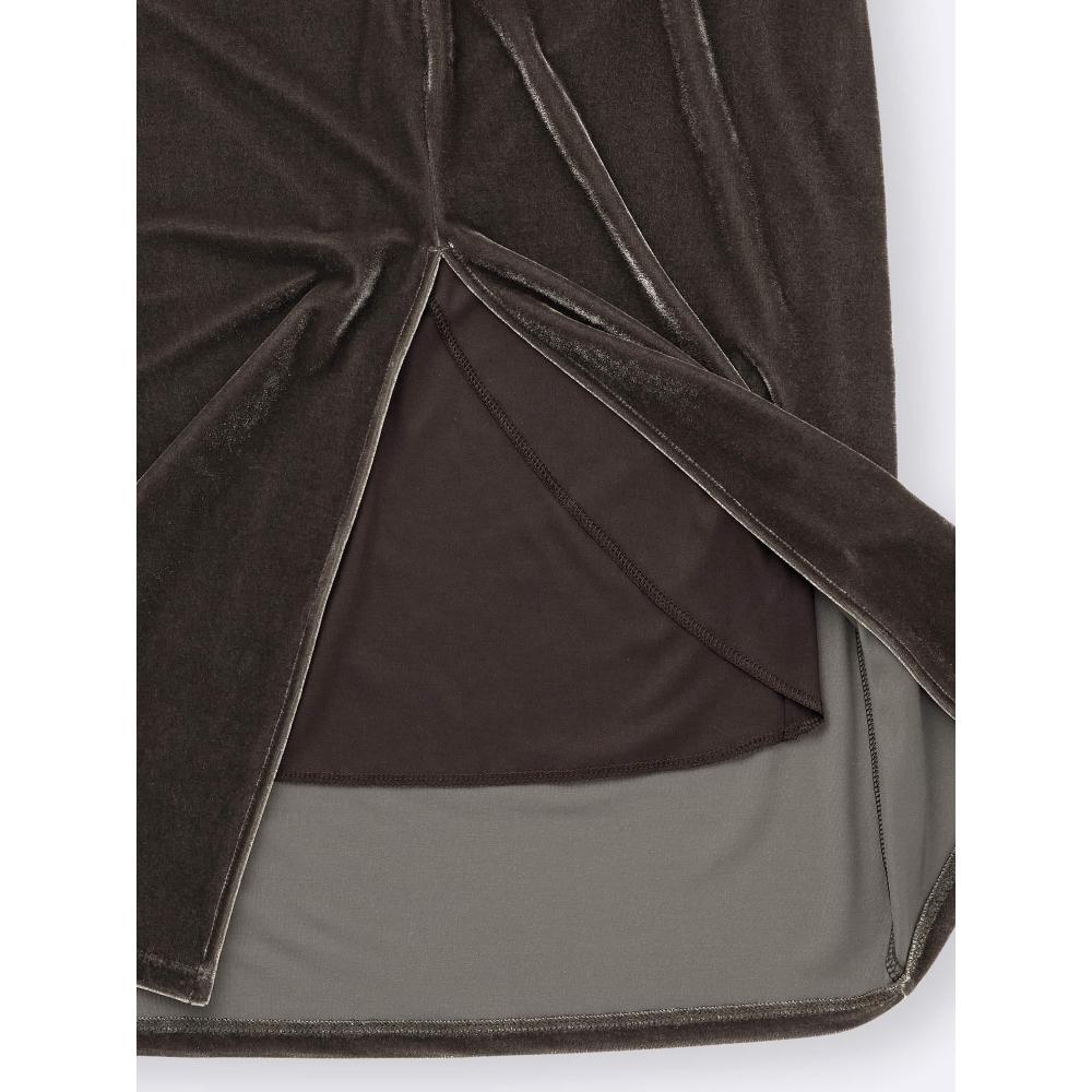 Gu By Uniqlo Velvet Narrow Maxi Skirt Z+e