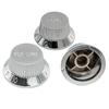 Musiclily Pro Inch Standard Stratocaster 1 2 for USA Stratocaster Chrome of Knobs, Volume, Tone, Guitars, (Set 3)
