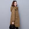 Mid-Length Hooded Women's Winter Down Jacket - Thickened, Slimming, High-End White Duck Down Outerwear