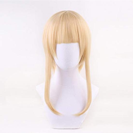 cosplay wig from in twin tails with perfect for parties and disguises 1 bonus item Heat-resistant "Second Castle" corn-colored buns, +