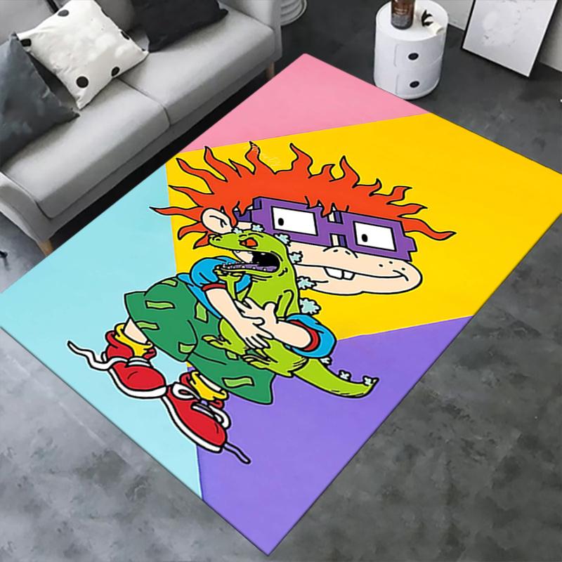 Tappetino per sedia Rugrats Rug: Stampa Cartone Animato Vivace per Arredamento Casa, Tappeto per Ufficio, Idea Regalo
