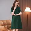Plus Size Mid-Length Summer 2025 Cotton-Linen Dress for Women - Fashionable, Age-Reducing Style for Middle-Aged Mothers