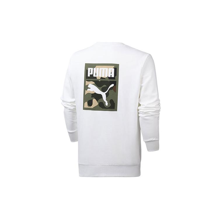Puma Sweatshirts Men's White Crew Neck Moderate Regular 578884-02