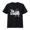 The Grillfather Pitmaster BBQ Lover Smoker Grilling Dad T Shirt Vintage Washed Homme Versatile Streetwear Breathable