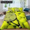 Ensemble de housse de couette Balle de Tennis Thème Jeu de Sport Ensemble de literie Housse de couette Ensemble de lit Housse de couette Taille Jumeau Simple Double Queen King
