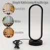 Portable USB-Powered LED Desk Lamp 3-color Dimming Eye-Care Bedside Lamp Ring-shaped Table Lamp Living Room