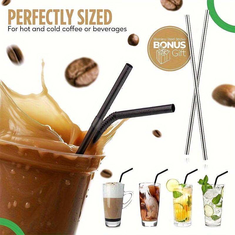 500pcs Black Straws (0.23*8.27 Inches), Disposable Straws, Juice Straws, for Party Decoration, Beverage Cocktail Supplies, Cocktail Straws