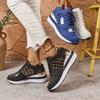 Fashion Fashion Black Platform Sports Shoes for Women Round Toe Lace Up Wedge Sneakers Woman Thick Sole Non Slip Casual Shoes Plus Size