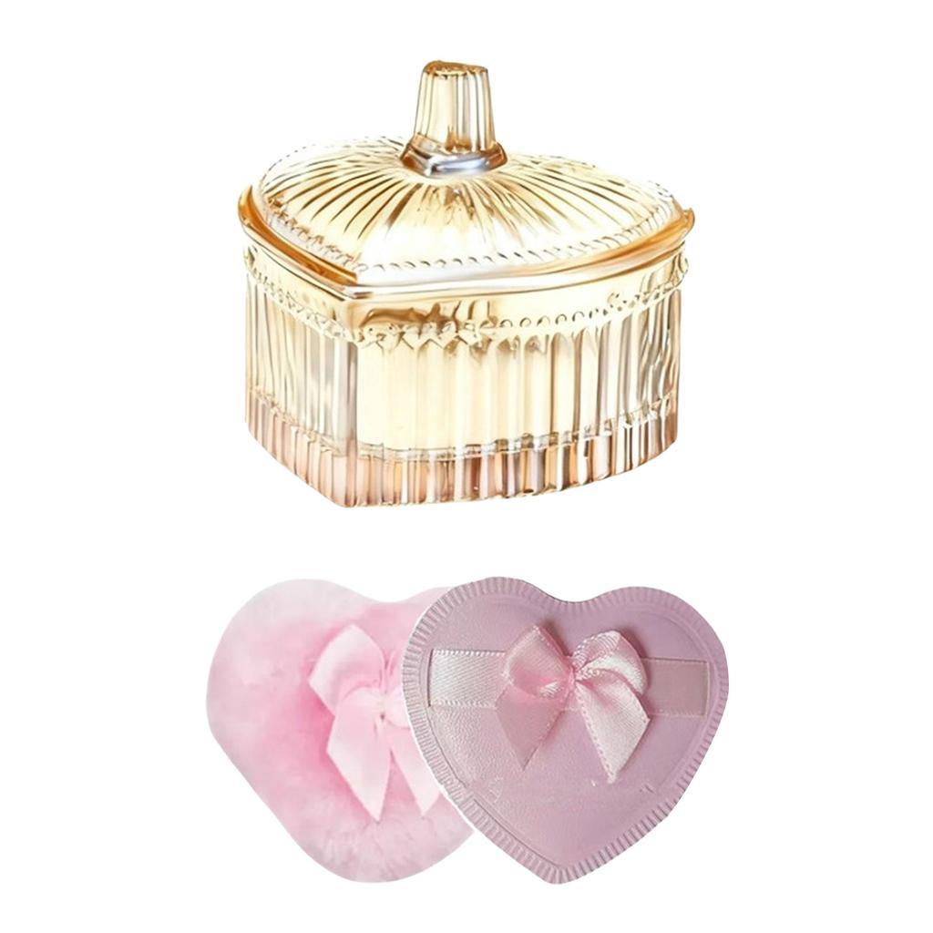 Puderquaste und Behälter, Puderbehälter mit Make-up-Quaste, Großer Puder für Frauen Körperquaste