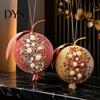 Sparkling Foam Ornaments Handmade Glitter Christmas Tree Pendant, Imitation Pearls Pomegranate Shaped Decorative Wedding Table Centerpieces