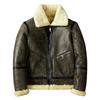 Winter Thickened Retro Wool Classic B3 Genuine Leather and Fur Integrated Lamb Fur Men's Large Size Genuine Leather Jacket