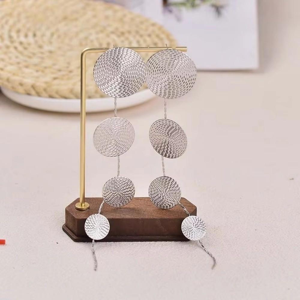 Exaggerated Circular Earrings Round Ear Pendant Vintage Drop Earrings Jewelry Gifts