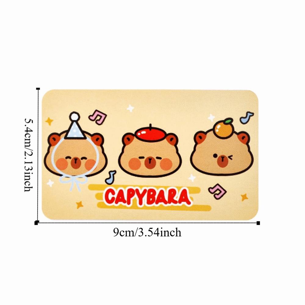 10Pcs Anniversary Vouchers Tickets Capybara Surprise Lucky Cards Scratch-off Cards  Decoration