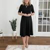 Church Dress for Women Short Sleeve A Line Teacher Work Dress Casual Knee Length