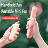 Summer Handheld Fan With Long Battery Life 2-in-1 Mini Fan USB Charging Portable Folding Fan Office Student Small Electric Fan