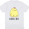 Saldi Estivi Vestiti Nuova Moda Kawaii Anatra Divertente Tu Maglietta Estiva Cluck Off Magliette Grafiche Unisex Donna Y2k Top a T-shirt